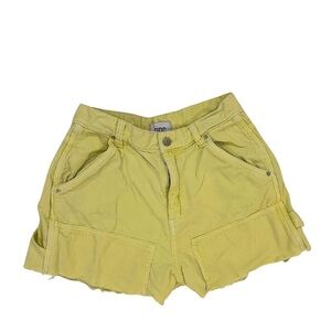 BDG Light Yellow Women's Cargo Shorts